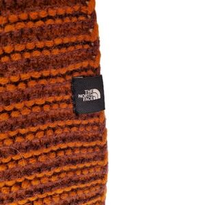 The North Face Orange & Red Striped Knit Infinity Winter Scarf Unisex